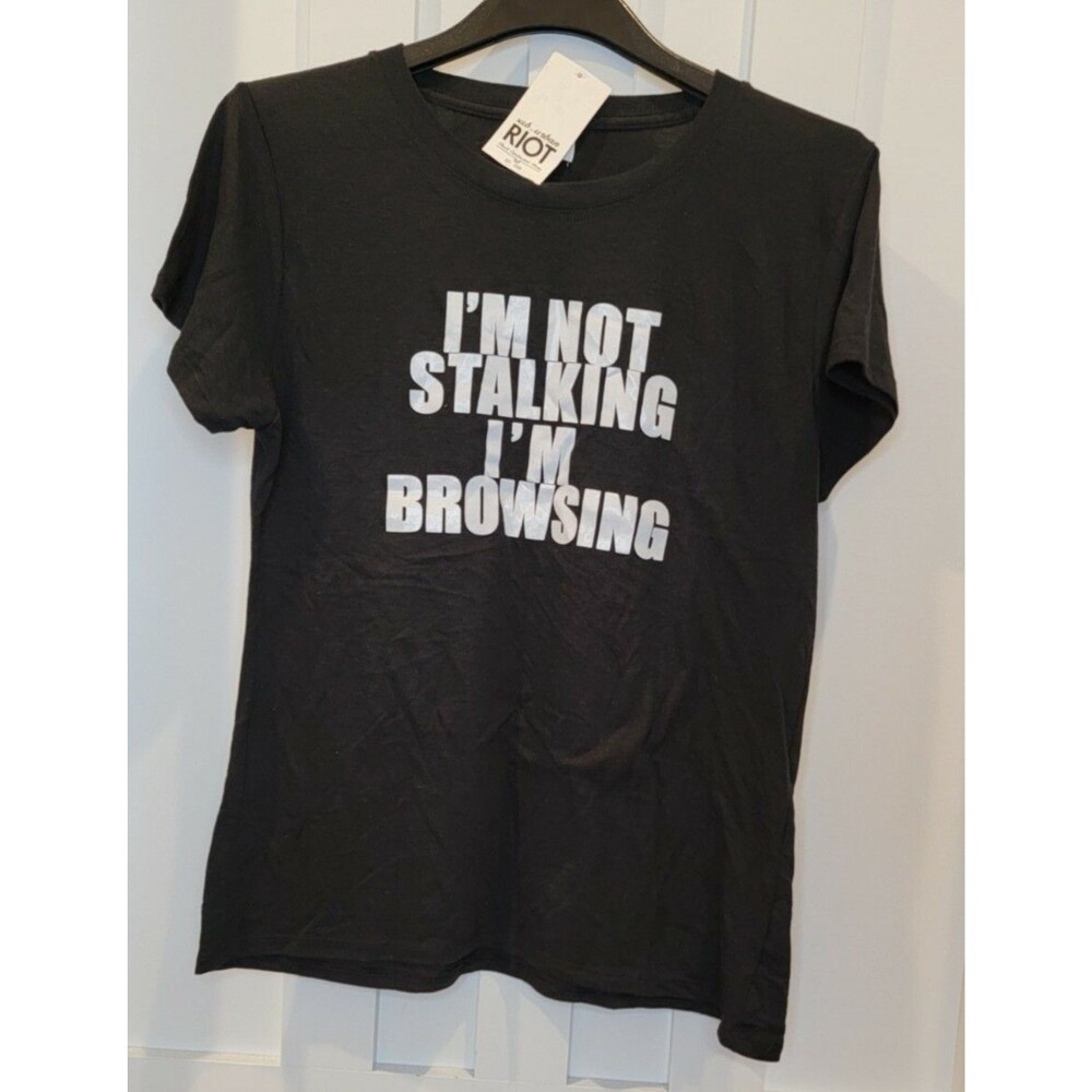 New SUB URBAN RIOT Black "I'm Browsing" T Shirt (Size M) MSRP $44